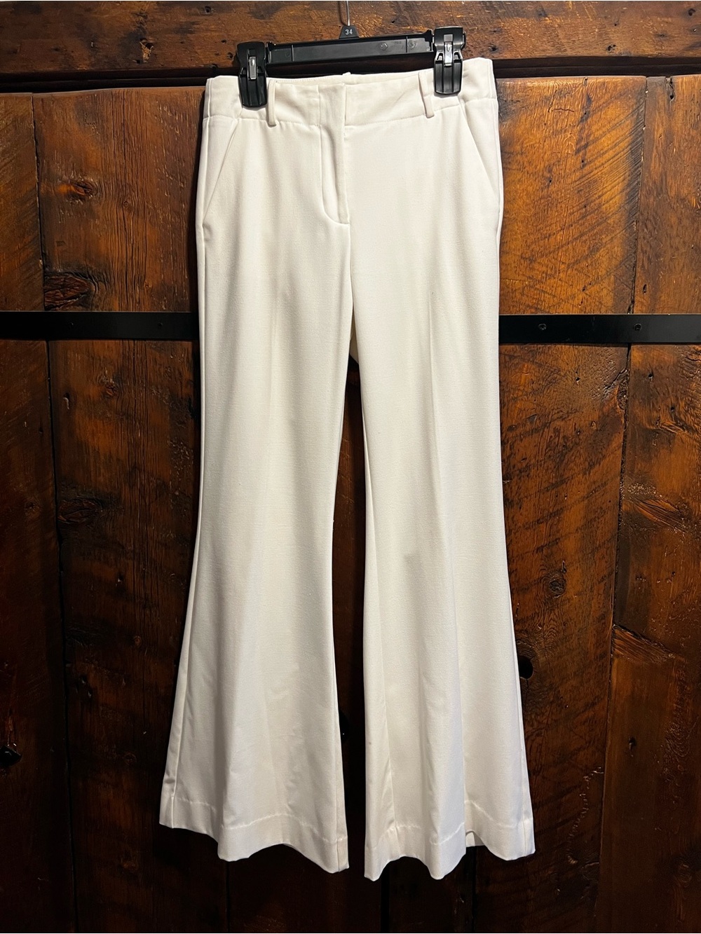 Jennifer Lopez Winter White Flared Dress Pants